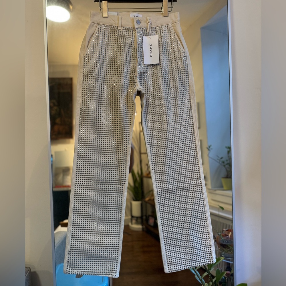 Frame Atelier of Denim Le Jane Studded Trousers